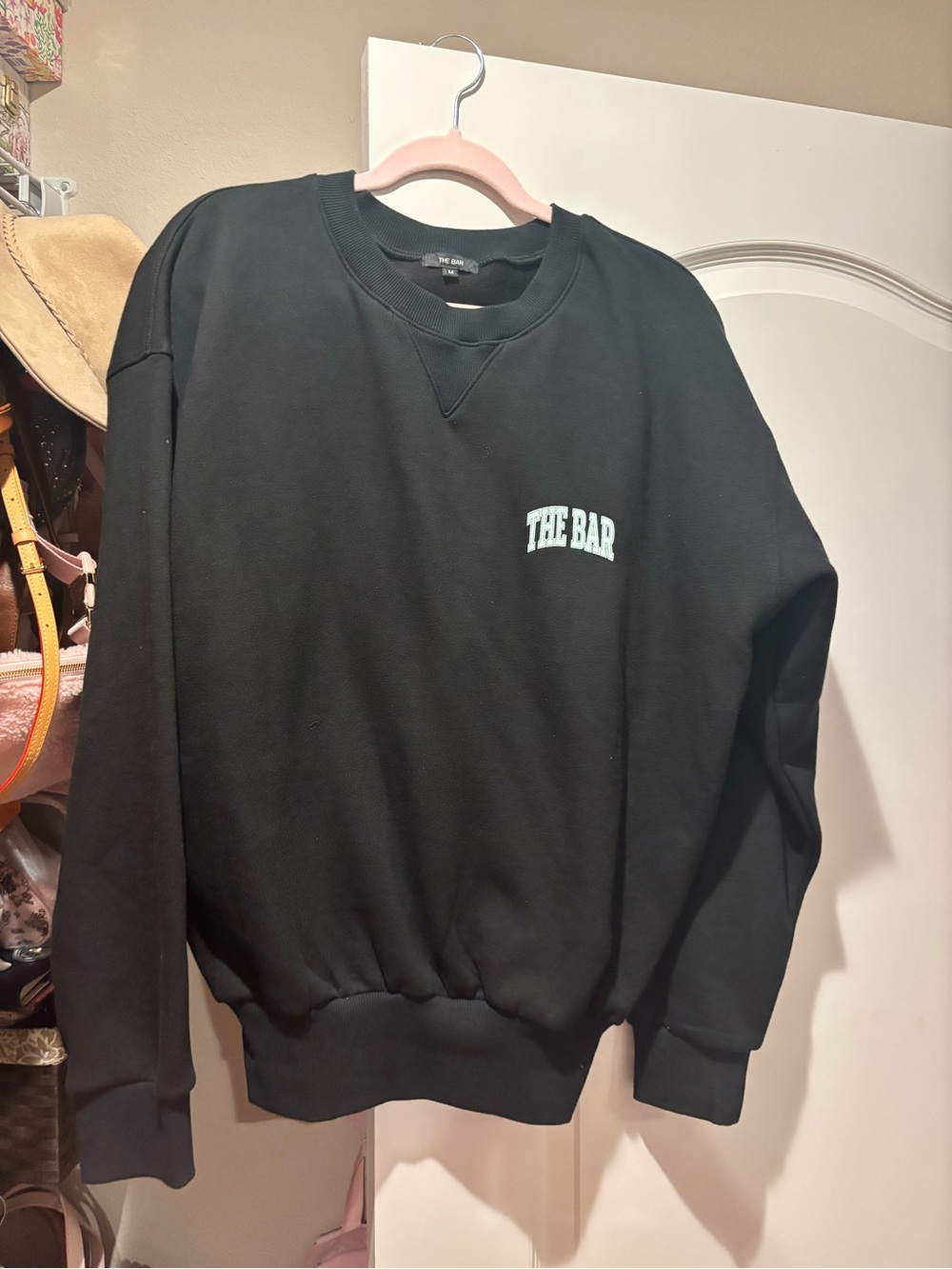 The Bar mint/black sweatshirt- size M